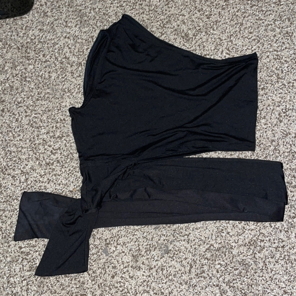 One shoulder wrap top